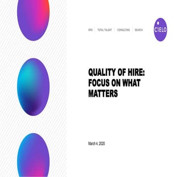 Quality of Hire: Focus on What Matters