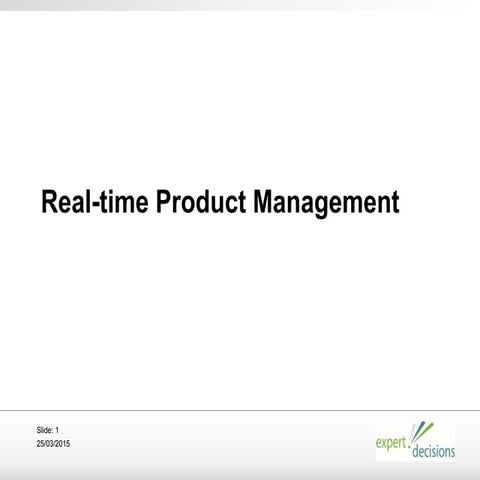 Real-time Product Management