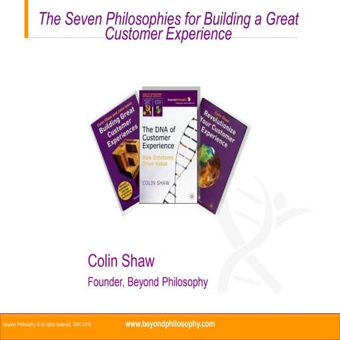 Seven Philosophies to build a great customer experience