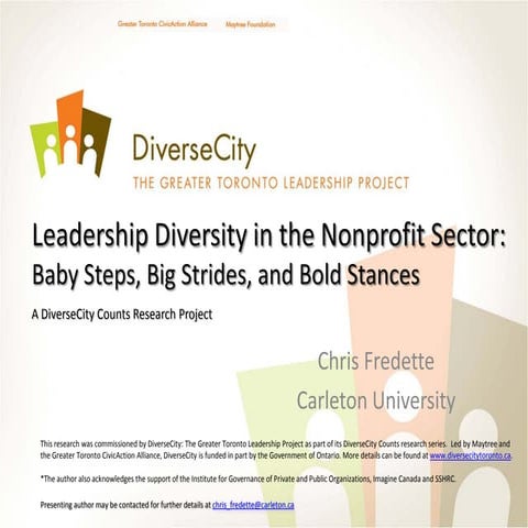 DiverseCity Counts 5: Leadership Diversity in the Nonprofit Sector: Baby Step...