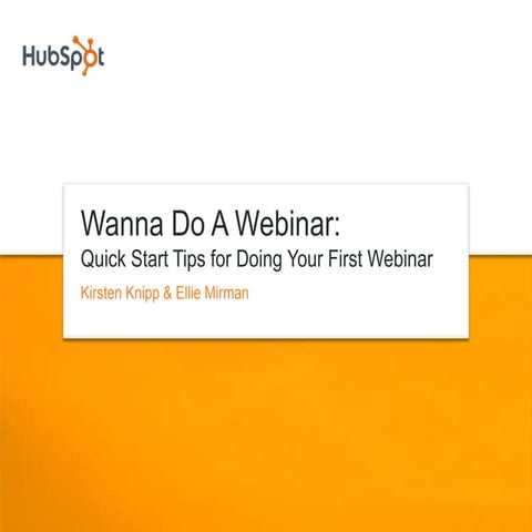 Start Tips for Doing Your First Webinar