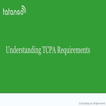 TCPA SMS Marketing Laws Webinar