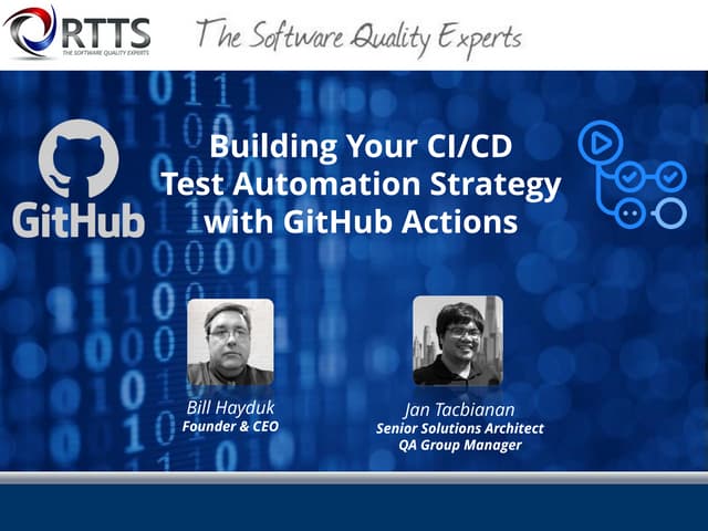 Building your CI/CD Test Automation Strategy with GitHub Actions