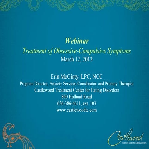 Webinar- Treatment of Obsessive Compulsive Symptoms- Erin McGinty