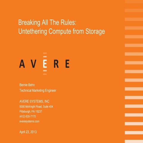 Webinar: Untethering Compute from Storage