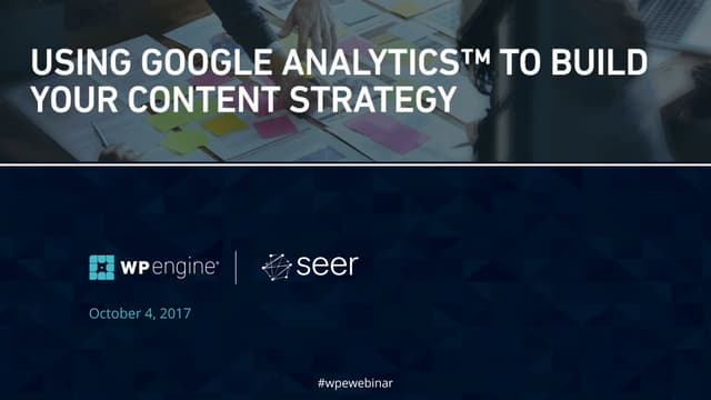 Webinar  Using Google Analytics(tm)...