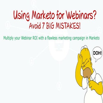 Webinar: Using Marketo for Webinars? Avoid 7 big mistakes
