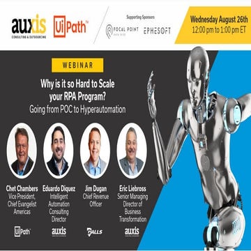 Why is it so hard to scale your rpa program going from poc to hyperautomation