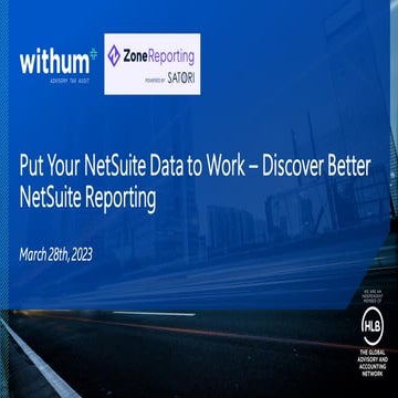 Put Your NetSuite Data to Work – Discover Better NetSuite Reporting