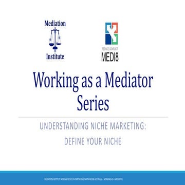 Niche Marketing for Mediators