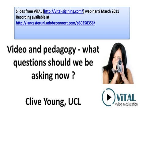 Video and pedagogy