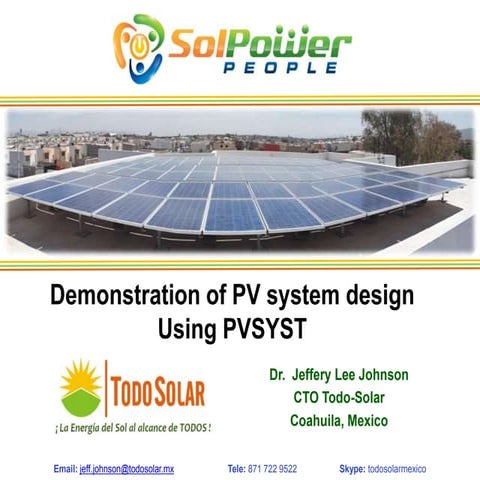 Webinar 02 demonstration of pv system design pvsyst