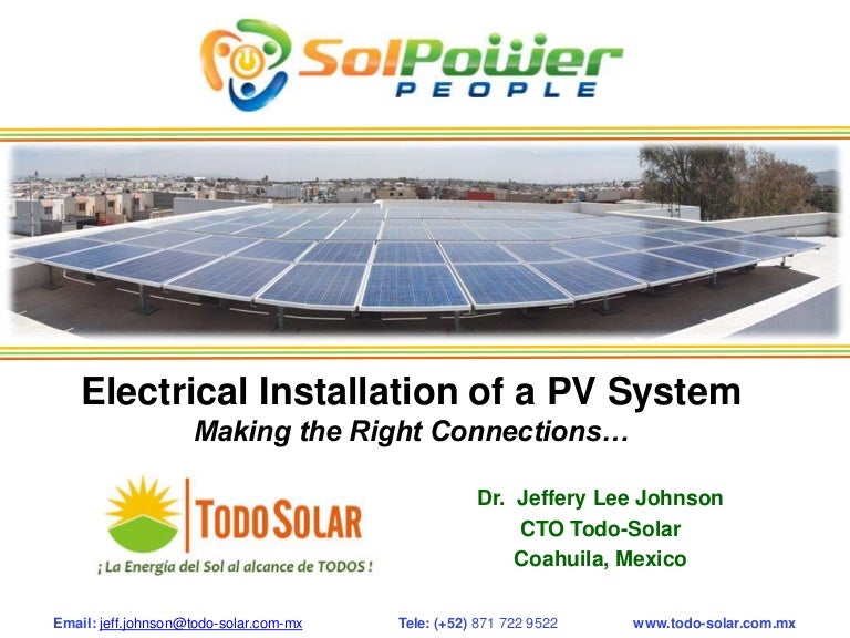 Webinar 03 electrical installation of pv system