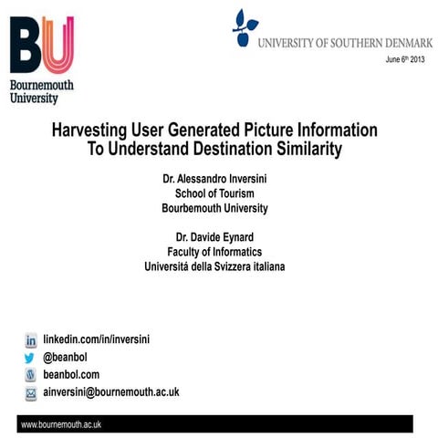 Flickr Destinations Similarity 