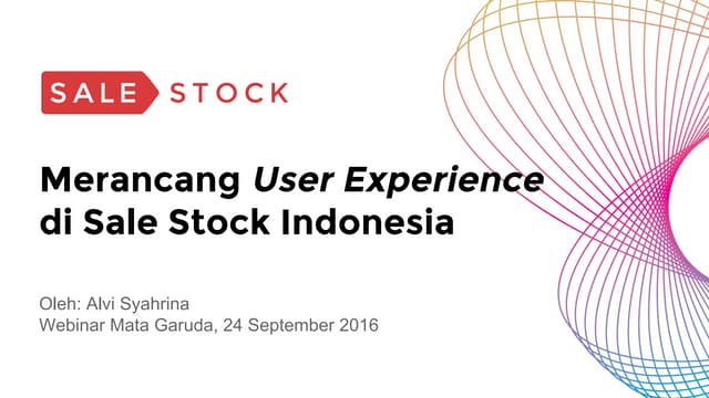 Merancang UX di Sale Stock Indonesia