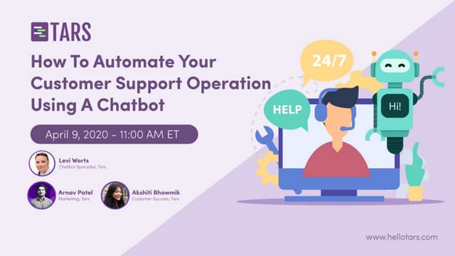 [Webinar] customer support chatbots