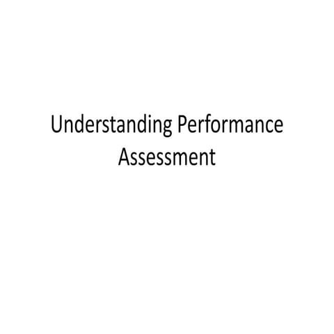 Webinar 1 performance assessment grades 6.12