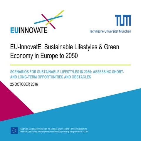 Scenarios for Sustainable Lifestyles in 2050: Assessing Short- and Long-Term ...