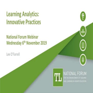 Learning Analytics: Innovative Practices 