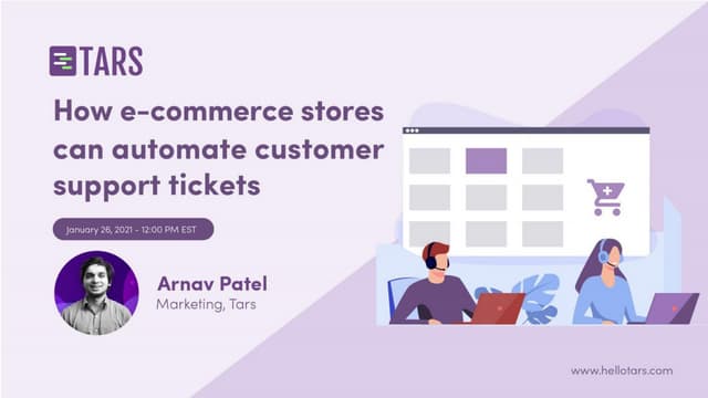 E-commerce customer support chatbot - Tars webinar 