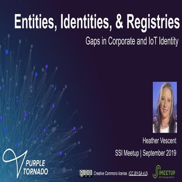 All you need to know about SSI for Corporates and IoT – Heather Vescent
