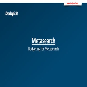 Budgeting for Metasearch