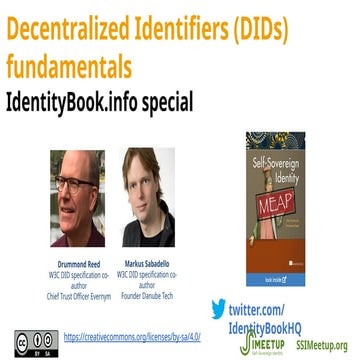 Webinar 46 DIDs fundamentals - IdentityBook.pptx
