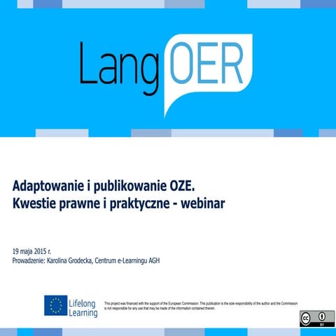 Karolina Grodecka – Adapt and publish OER. Legal and practical perspectives