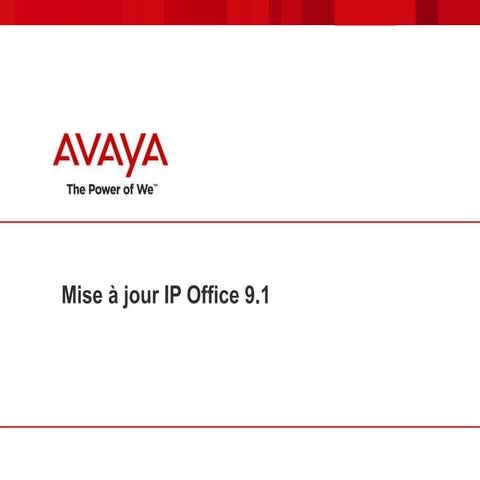 Webinar Release 9.1 Avaya IP Office