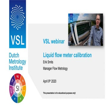 Webinar Liquid flow meter calibration 