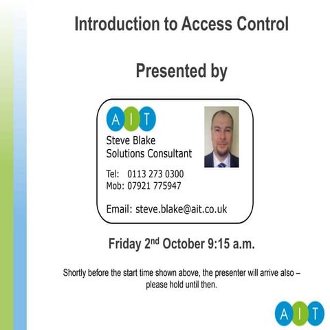 Webinar Access Control - October 2015