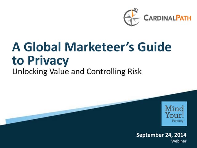 A Global Marketer's Guide to Privacy