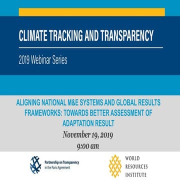 Aligning National M&E systems and Global Results Frameworks: Towards Better A...