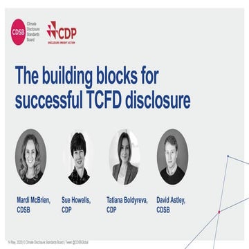 The building blocks for successful TCFD disclosure in conversation with Sue H...
