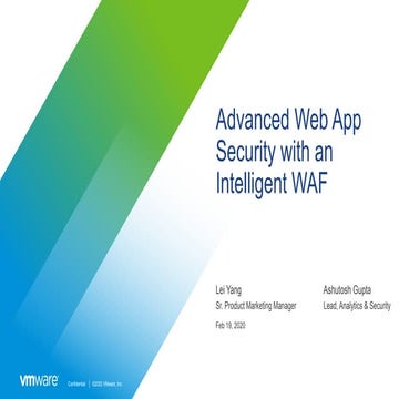 Advanced Web Application Security with an Intelligent WAF