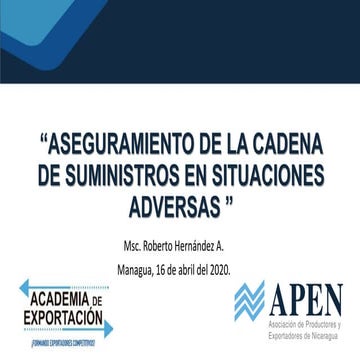 Identificar y evaluar riesgos en cadena de suministro | PPTX