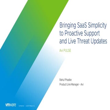 Bringing SaaS Simplicity to Proactive Support & Live Threat Updates