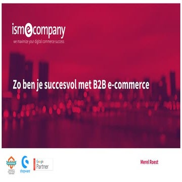 Zo ben je succesvol met B2B e-commerce