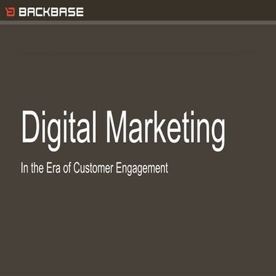 Digital Marketing & Backbase Portal