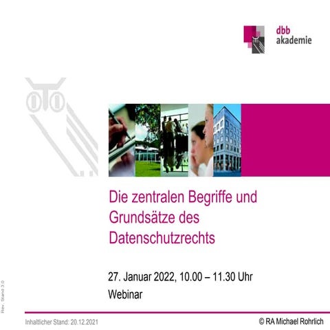 Begriffe und Grundsätze des Datenschutzrechts