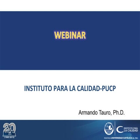 Webinar  calidad final