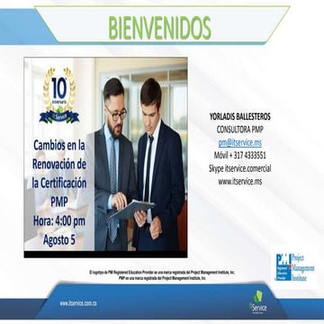 Cambios en la Renovación del PMI