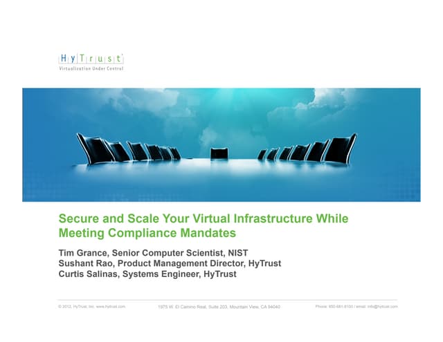 Secure and Scale Your Virtual Infrastructure While Meeting Compliance Mandates