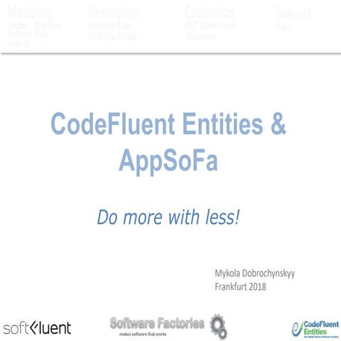 CodeFluent Entities and AppSofa