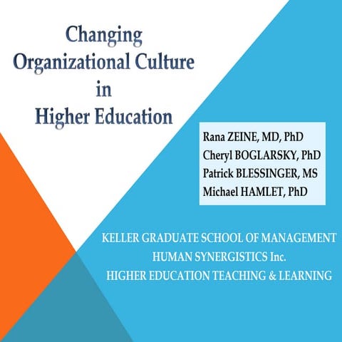 Zeine 2011 Changing Organizational Culture in Higher Education Institutions