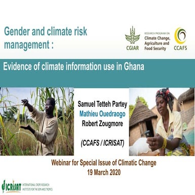 Gender and climate risk management: Evidence of climate information use in Ghana