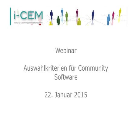 Auswahlkriterien für Community Software