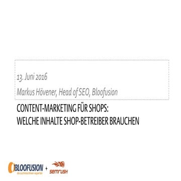 Content-Marketing für Shops: Welche Inhalte Shop-Betreiber wirklich brauchen