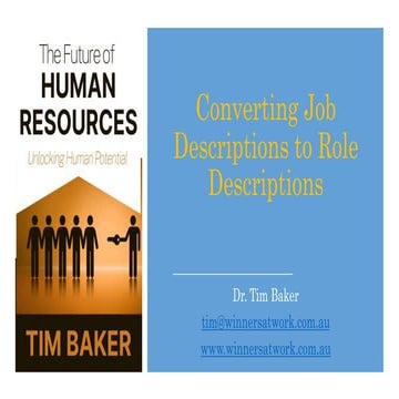 Converting Job Descriptions to Role Descriptions