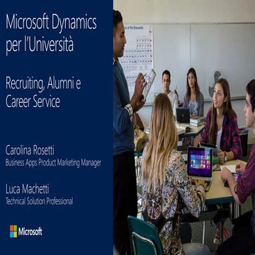 2° Ciclo Microsoft CRUI 1° Sessione - Microsoft Dynamics per le Università: R...